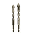 Set 6mm Cross Hex Tile Drill Bits Hard Alloy Triangle Woodworking Tool Kit Glass Ceramic Concrete Brick Wood-10mm Variance RCT