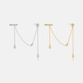 FUAMAY Fashion 925 Sterling Silver Drop Earrings Single Dainty Marquise Drop Pave Piercing Ear Cuff Earrings