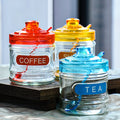 Manufacture Fashion Household Condiment Seasoning Jar Set Glass Coffee Bean Storage Tank Glass Spice Jar