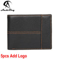 AndoBag Cowhide Short Wallet Genuine Cow Leather Retro Wallets for Men Card Holders Man