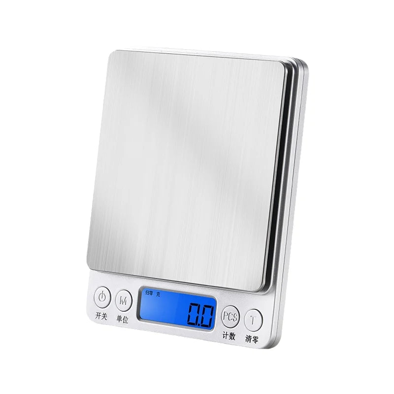 Stainless Steel Electronic Kitchen Scale for Baking and Coffee Small Household Kitchen Weight Measuring Device Battery Powered