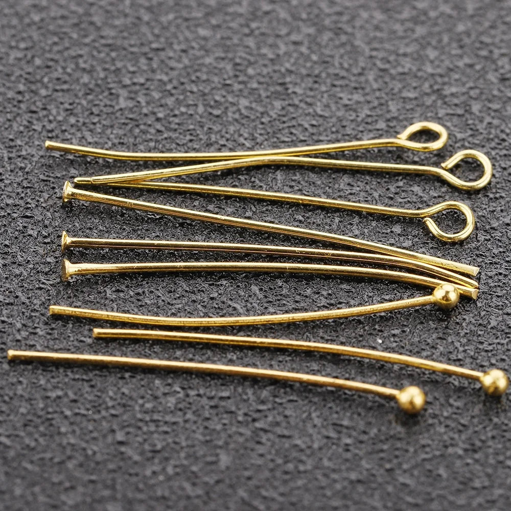 0.5-0.7mm Stainless Steel Head Eye Pin for DIY Handmade Jewelry Making
