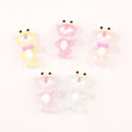 Resin Jelly Cartoon Pink Panther Flat Back Resin Charms Cabochon for Slime Filler Kid DIY Mobile Phone Keychain Decoration Craft
