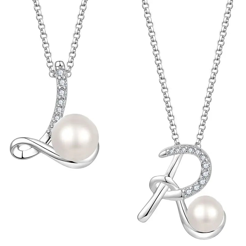 YH JEWELLERY Silver Plated Initial Alphabet Letter Charm Pendant Necklaces Wholesale 925 Sterling Silver Custom Jewelry