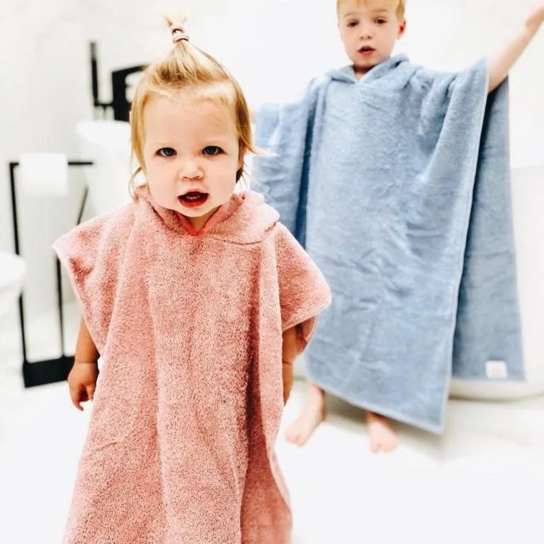 Eco-friendly Custom Wholesale Macaron Color Plain Dyed Changing Poncho Towel for Swimming and Beach Play