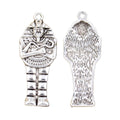 Charms Egyptian Mummy Sarcophagus 45x18mm Antique Silver Color Pendants Making DIY Handmade Tibetan Finding Jewelry