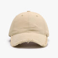 Custom logo Washed Dad Hat 100% Cotton 6 Panel Unstructured Dad Hat Plain Distressed Raw Edge Baseball Cap