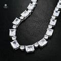 JWY Factory 925 Sterling Silver VVS Moissanite Diamond Tennis Chain Custom 6mm 8mm Hip Hop Jewelry Necklace at Factory Price
