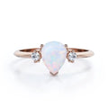 925 Sterling Silver Opal Engagement Rings Diamond Engagement Natural Precious Genuine Opal Rings