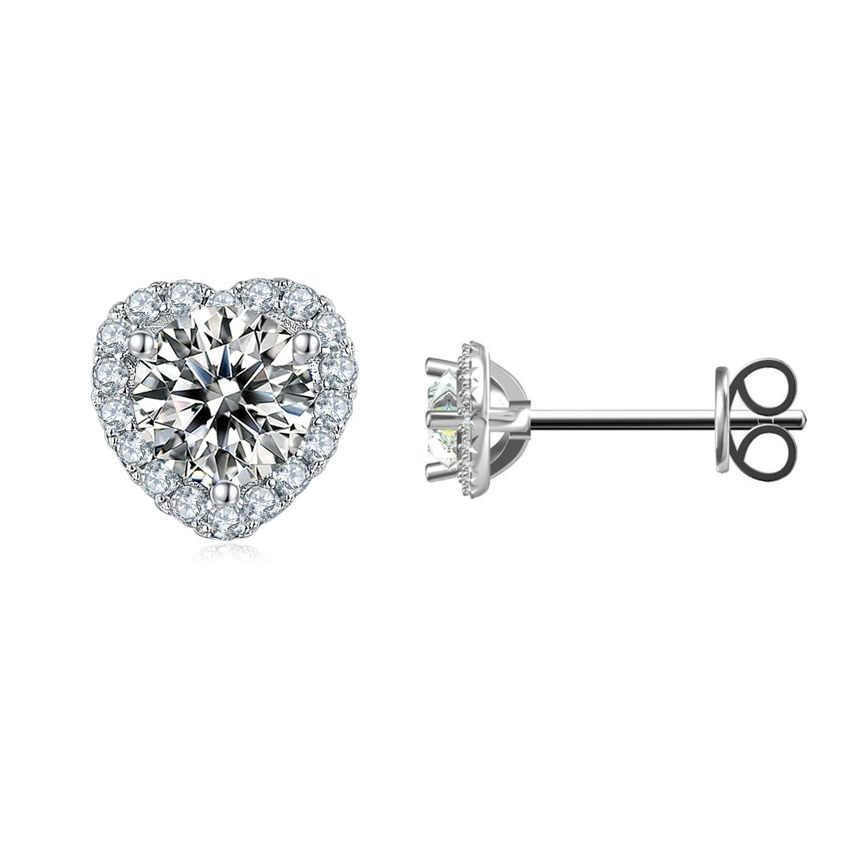 Abiding Jewelry OEM/ODM Factory Jewellery Wholesale Solid 925 Sterling Silver Earrings Moissanite Studs