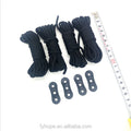 3MM Dia 2.4M Pack Black Wind Guide Rope for Camping Awning Tent