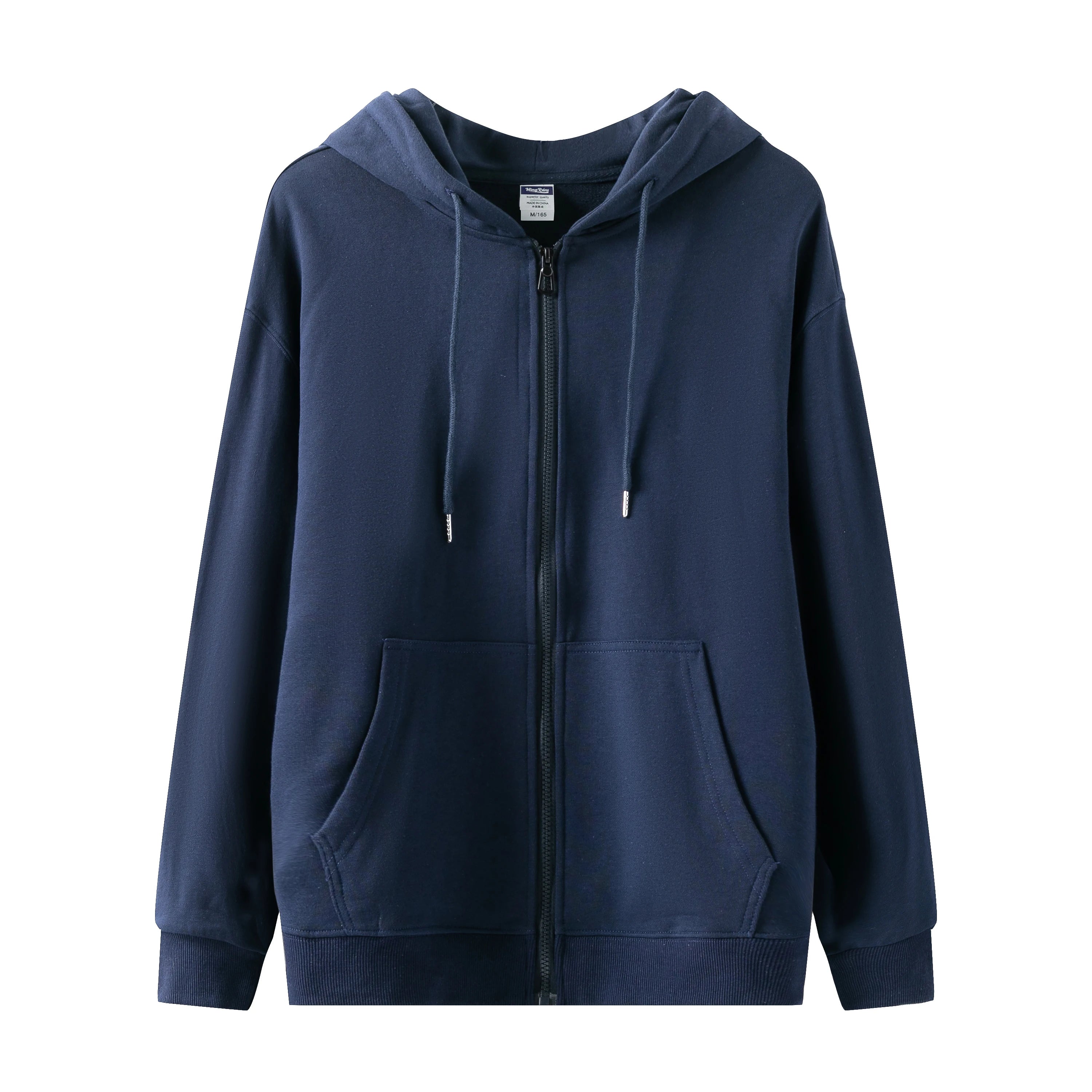 300gsm Custom Plain Printing logo Zip up Hoodies Unisex Plain Blank Solid Color Sweatshirt Double Layer Hoodies for Men