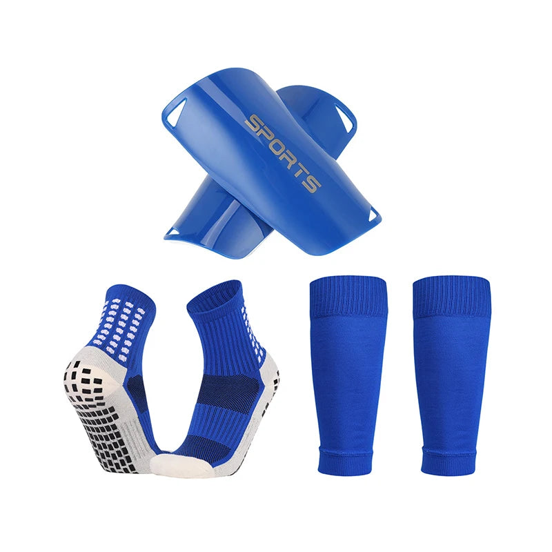 A Set Sports Protective Gear Custom Soccer Shin Guard Sleeves Adults Shin Pads Soccer Grip Sock and Football Leg Sock Sleeve