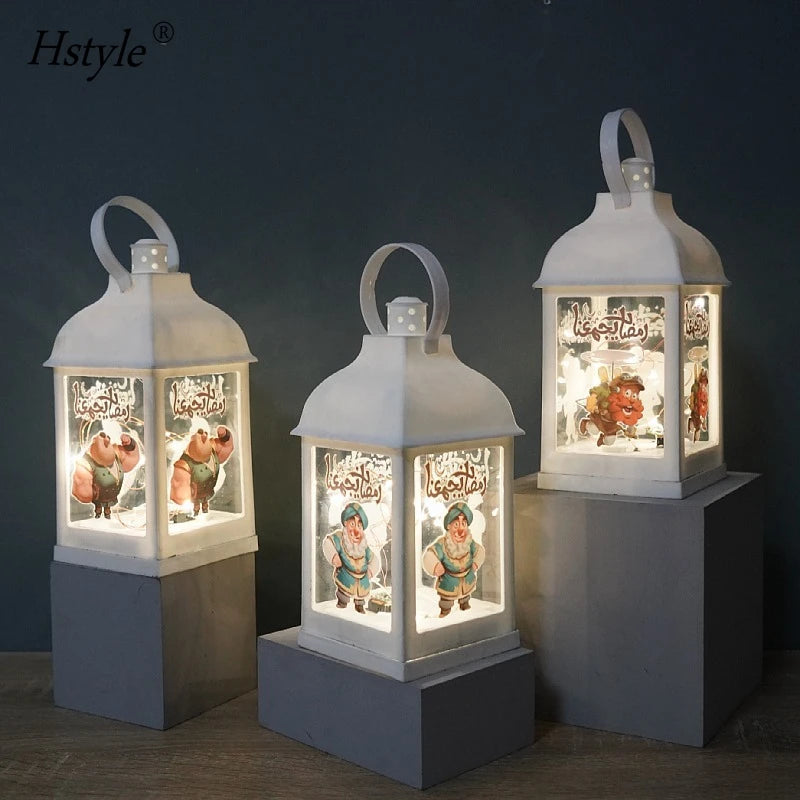Ramadan Led Plastic Lanterns Eid Ramadan Lanterns for Ramadan Eid Party Birthday Gifts Table Households Decorations HS327