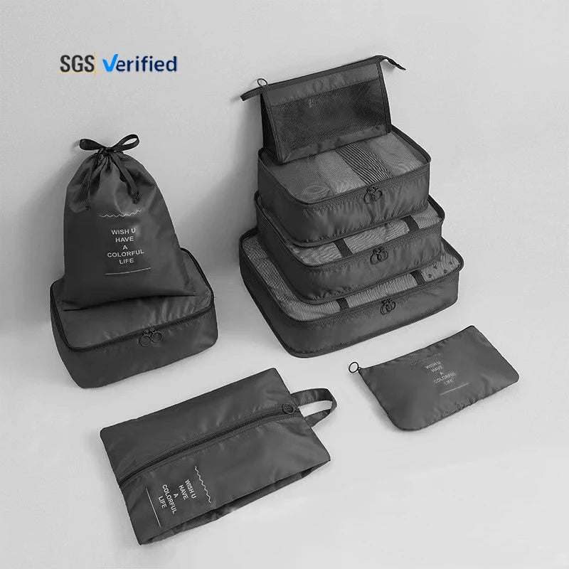 Organizer Bag Travel 8 Set Packing Cubes Luggage Packing Organizers Travel Packing Cubes for Suitcase