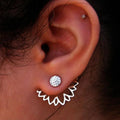 Wholesale Trendy Flower Metal Lotus Earrings