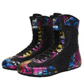 Professional Design of Colorful High Top Collision Resistant and Wear-resistant Boxing and Wrestling Shoes