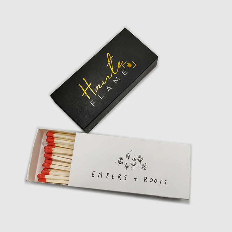 100C White Custom Eco-Friendly Safety Classic Style Candle Matchbox with Printed Logo Henan China Hotel & Party Household Use