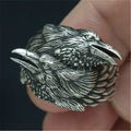 Men Ravens Ring Norse Mythology Odin Crow Stainless Steel Ring Nordic Amulet Jewelry Size 7-12