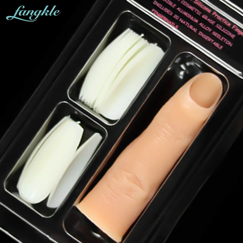 Wholesale Practice Finger for Acrylic Nails Nail Art Practice False Finger Silicone Nail Practice Finger