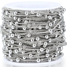New Arrivals Bead Chain for Wholesale Women Men Special Design Low MOQ Chains Links for Necklace Bracelet DIY Jewelry Making