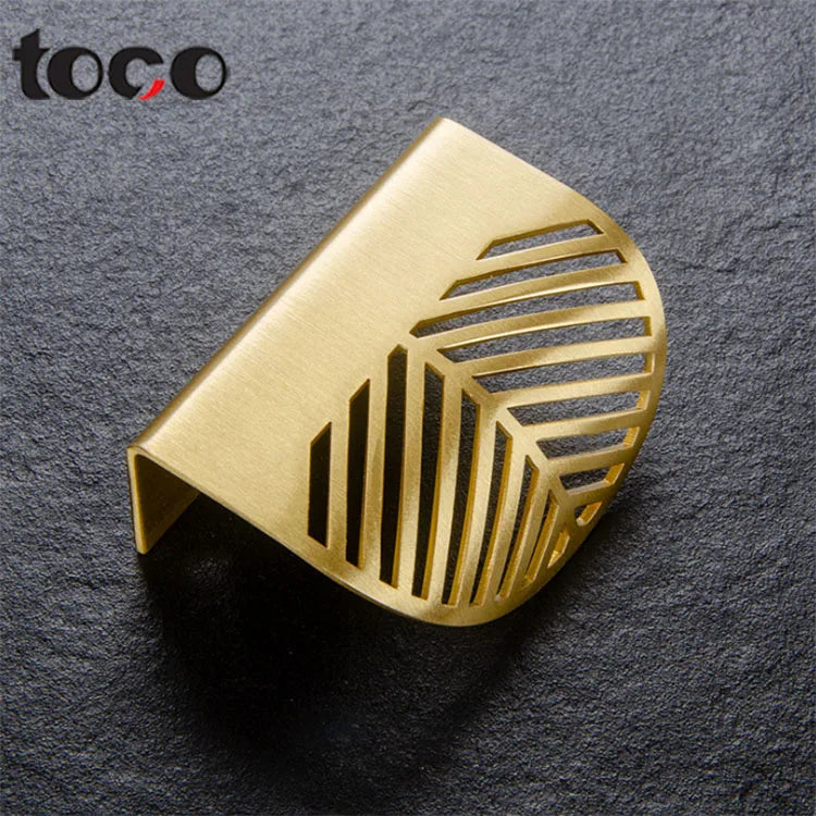 TOCO Simple Fashion Aluminum Bridge Drawer Handles for Cupboard Wardrobe Dresser Kitchen Bedroom Bathroom Made of Zinc