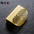 TOCO Simple Fashion Aluminum Bridge Drawer Handles for Cupboard Wardrobe Dresser Kitchen Bedroom Bathroom Made of Zinc