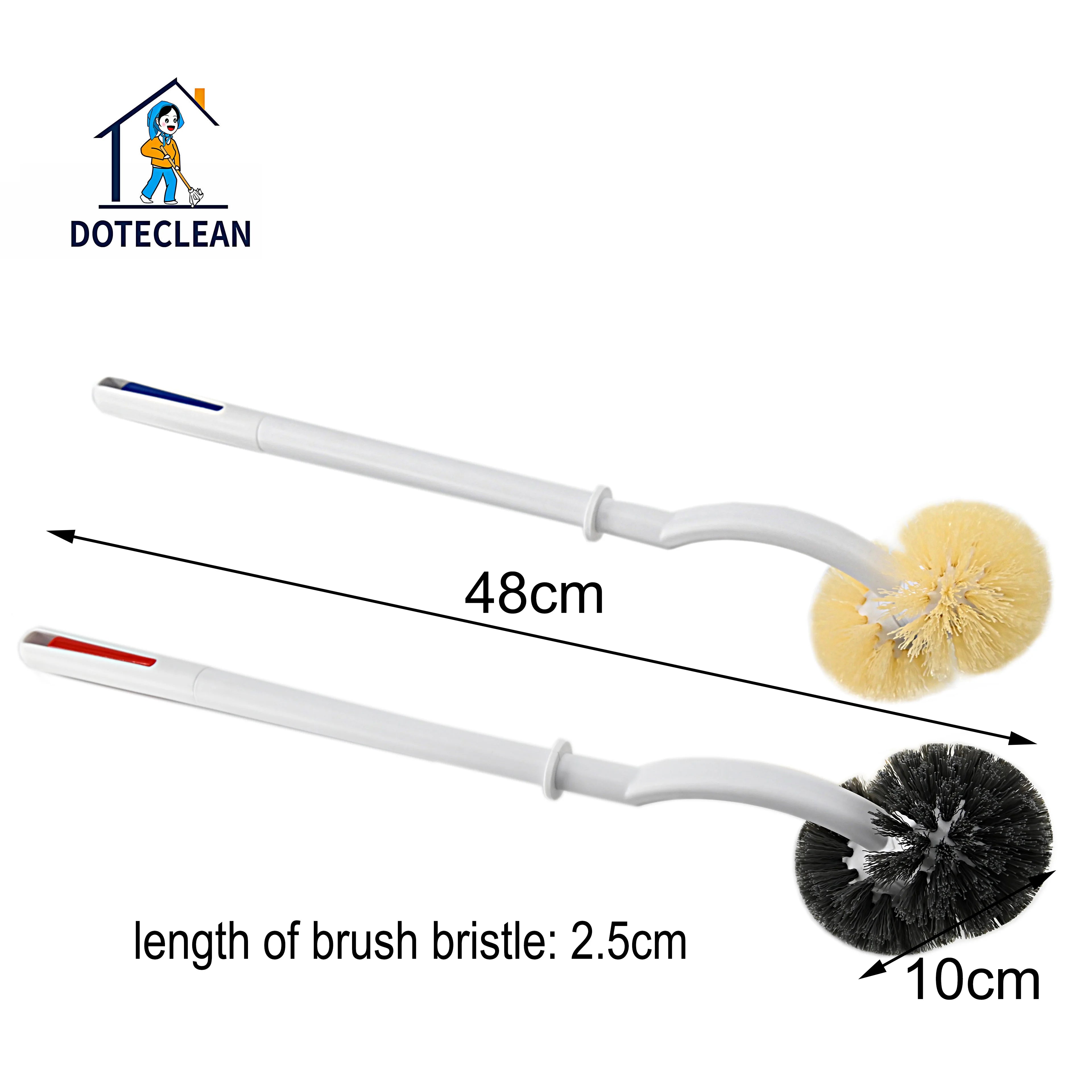 2025 Long Handle PP Plastic Toilet Cleaning Brush Set 1pc Per OPP Bag Hand-held Brushes
