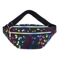 Women Colorful  Fanny Packs Butterfly Printing Chest Bag Shopping Waist Packs Soft Ladies PU Leather Belt Bag