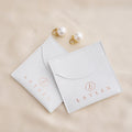 8*8 Cm Pink White Cosmetic Pu Leather Pouch Envelope Gift Bag Jewelry Packaging Pouches