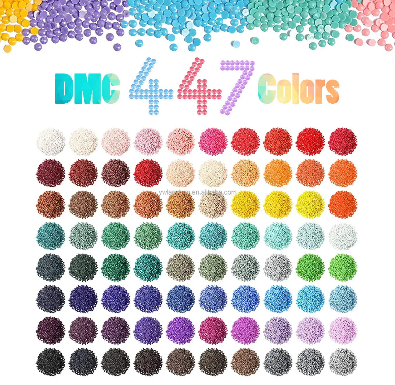 Wholesale 5D Diamond Painting Accessories Round Square Drills Bead Round & Square/ Special Printed Pet on Painting 2KG