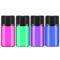1ml 2ml 3ml 5ml Blue Green Purple Red Mini Sample Amber Glass Vial With Inner Plug and Screw Cap MegaBDM