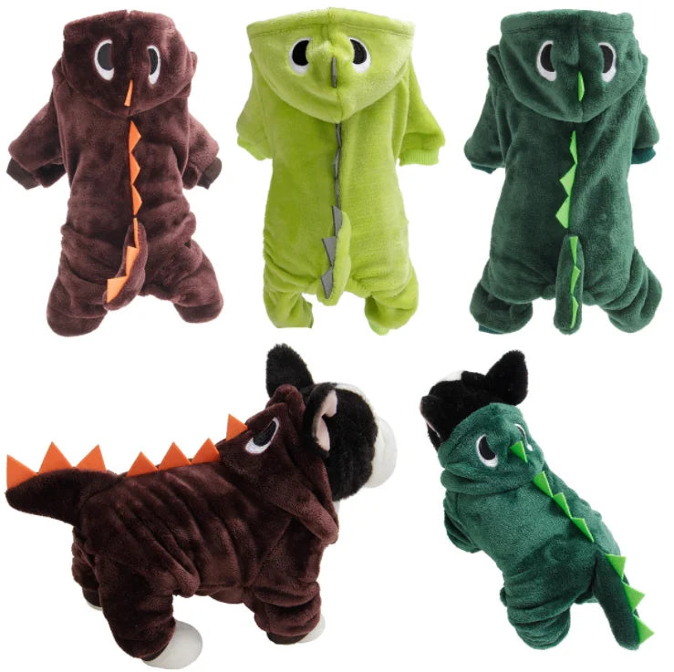 OEM/ODM Wholesale Dog Clothes Suppliers Dinosaur Four Leg HelloPet Apparel Costume for Winter