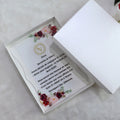 African Style Couple Wedding Invitation Card clear Acrylic Printed With Flower and Box