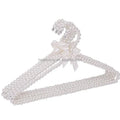Fashion Plastic Pearl Bow Shirt Clothes Hangers Anti-Slip for Adult Top Custom Plastic Hanger 40CM Hanger