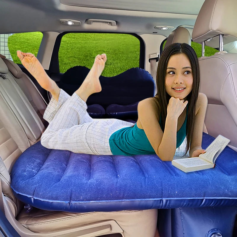 Sunshine Foldable Modern Car Air Bed Twin/Double Inflatable Mattress Outdoor Camping Travel Flocking PVC Air Mat