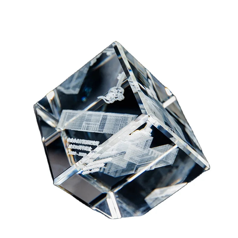 Factory Wholesale Custom 3D Laser Souvenir Blank Crystal Cubes for Engraving
