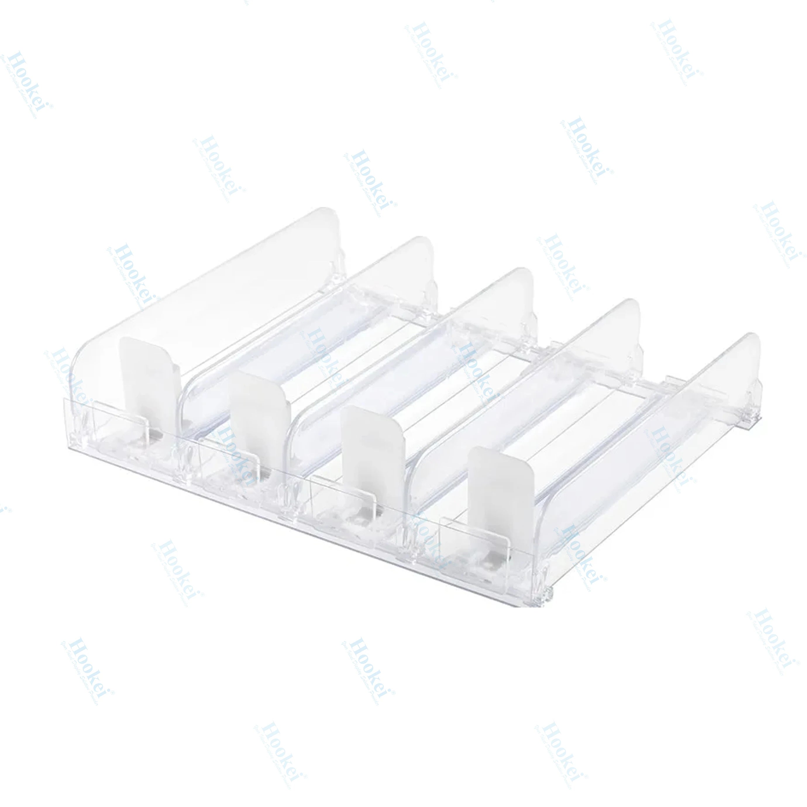 Factory OEM Manufacturer Freezer Fridge Plastic Adjustable Shelf Dividers with Pusher for Product Cigarettes Display