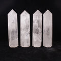 Natural Clear Quartz Points Faceted Prism Wand Carved Stone Figurine Meditation Therapy Healing Crystal Wand