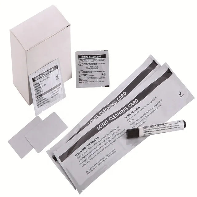ACL002 Adhesive Cleaning Cards Pen IPA Wipe 3d Printer Cleaning Kit for Evolis Zenius and Primacy ID Card Printer