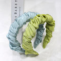 IVANHOE Korean Solid Color Women's Headband Cute Girl Simple Face Wash Headband Fabric Wrinkle Headband