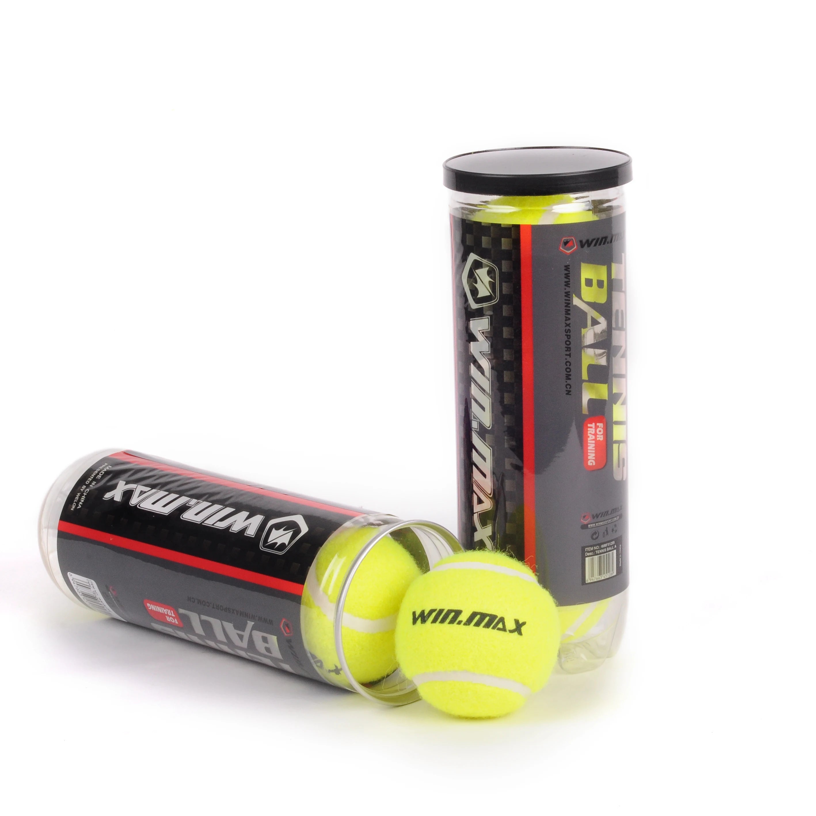 Win.max Official Tennis Balls 60mm Diameter 2.83g Weight 120-140cm Rebound 3 Pieces Per Tube