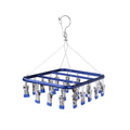 Factory Direct Sales Metal Hangers With Clips Reinforced and Thickened Outer Frame in Multiple Colors Socks Hanger