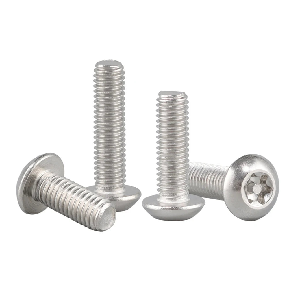Stainless Steel SS304/SS316 Grade Customized Plain Finish Security Bolts Motorcycle Car License Plate Anti-Theft Screws ISO9001