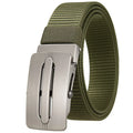 LQbelt Men's Fabric Canvas Belt Scroll Buckle Belts No Ratchet No Holes Male Belt Polyester Strap Outdoor Wholesale Factory