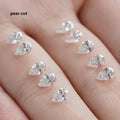 Starsgem 2x4mm 3x5mm Lab Grown Diamond Pear Shape Small Size Lab Created Diamond for Jewelry