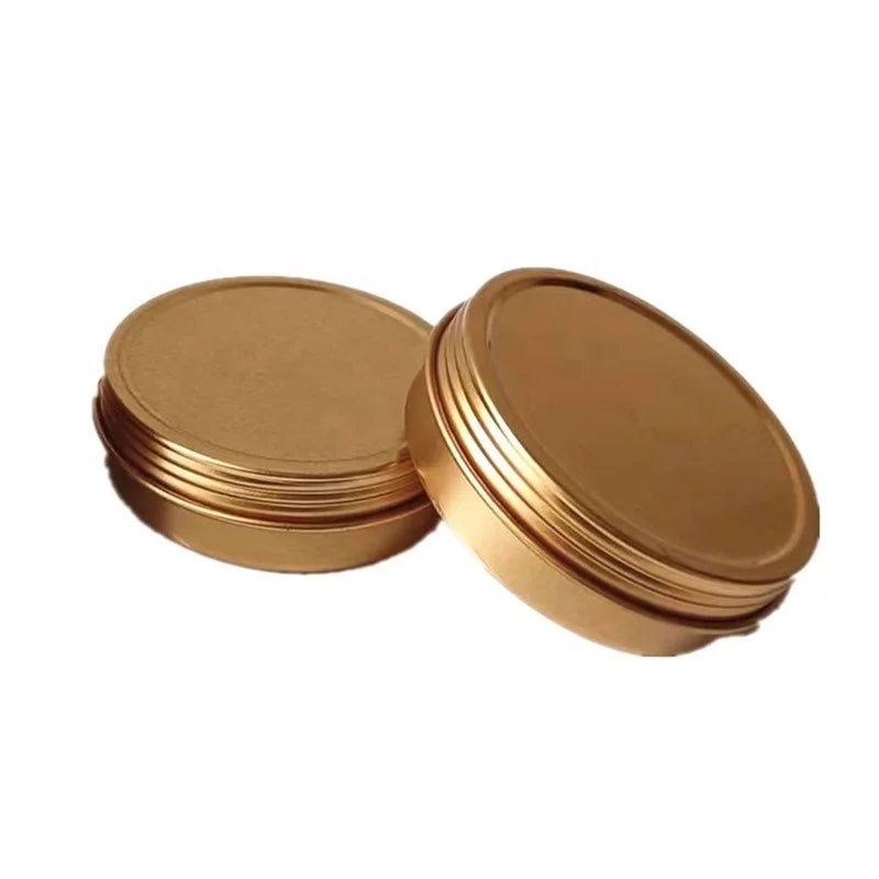 2oz Candle Tin with Screw Top Cover 2 oz Candle Tin with Twist Lid in Copper Gold Color Wholesale 50ml Gold Candle Tin