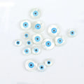 Wholesale Handmade Round Coin MOP Shell Beads with Double-sided Evil Eye for DIY Jewelry Making
