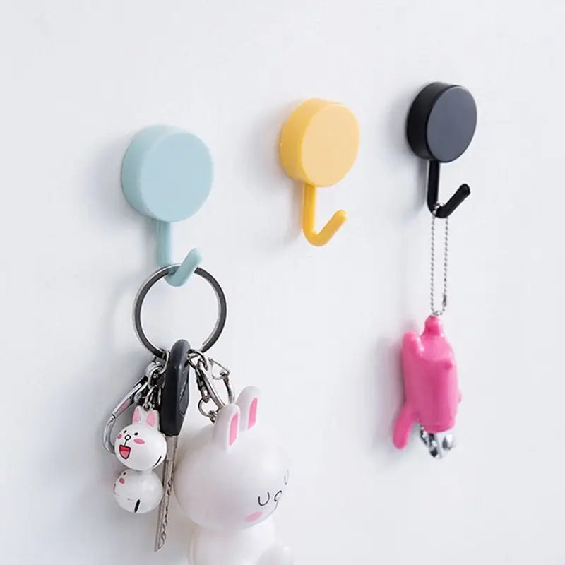 Adhesive Wall Towel Hooks Key Hook Coat Hangers Waterproof Utility Hanging