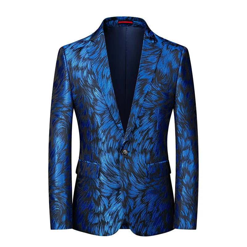 New Red Suit Jacket Men's Wedding Business Dress Coat Stylish Slim Men Casual Costume Homme Single-Breasted Male Blazer